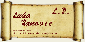 Luka Manović vizit kartica
